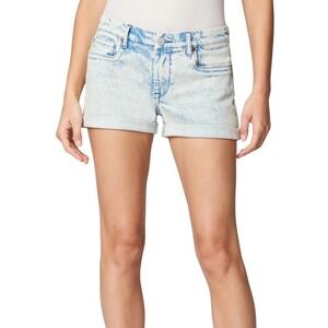 Blank NYC Jeans Shorts Women's 24‎ Blue The Fulton Roll Up Light Wash Denim